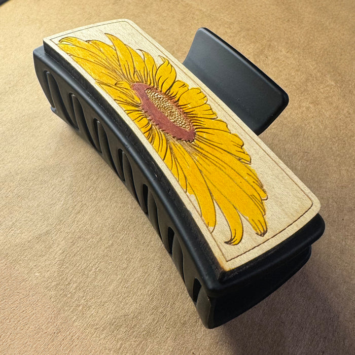 Sunflower Hair Clip, Medium (4 inch)