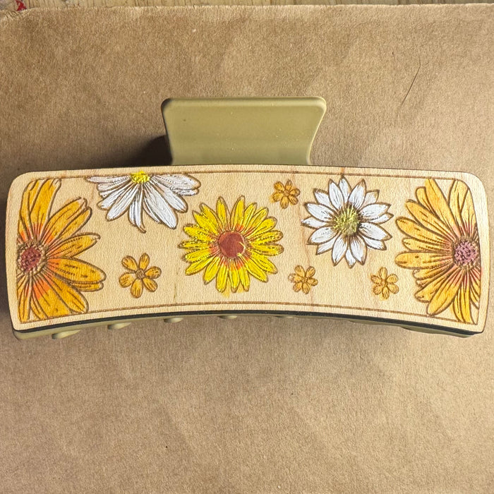 Daisies Hair Clip, Large (5 inch)