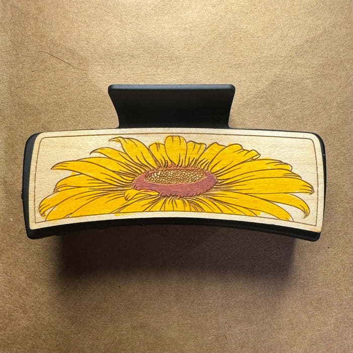 Sunflower Hair Clip, Medium (4 inch)