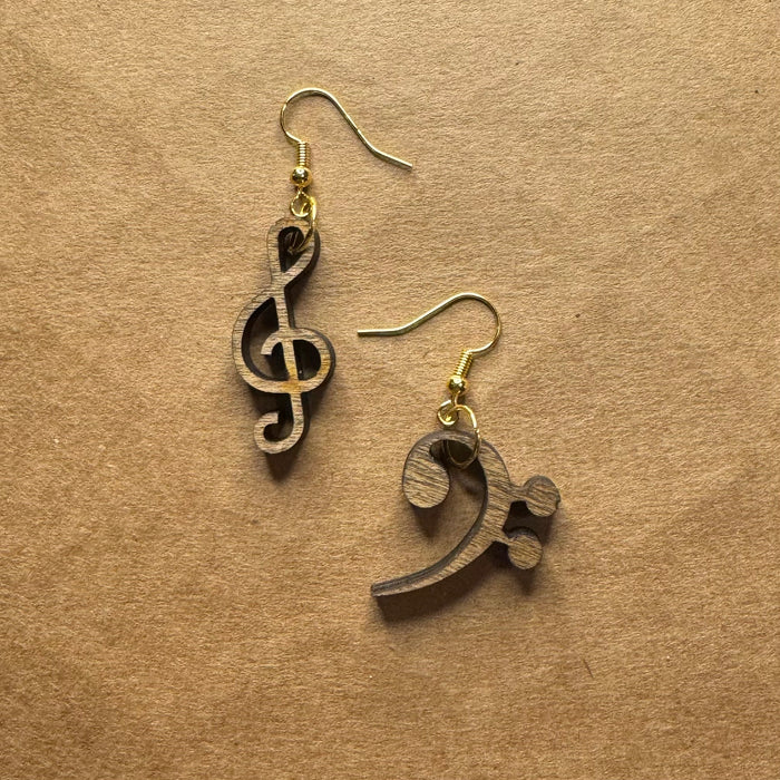 Treble & Bass Clef Dangles