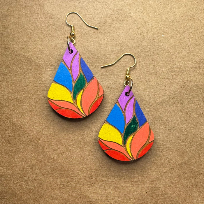 Multi-colored Teardrop Dangles